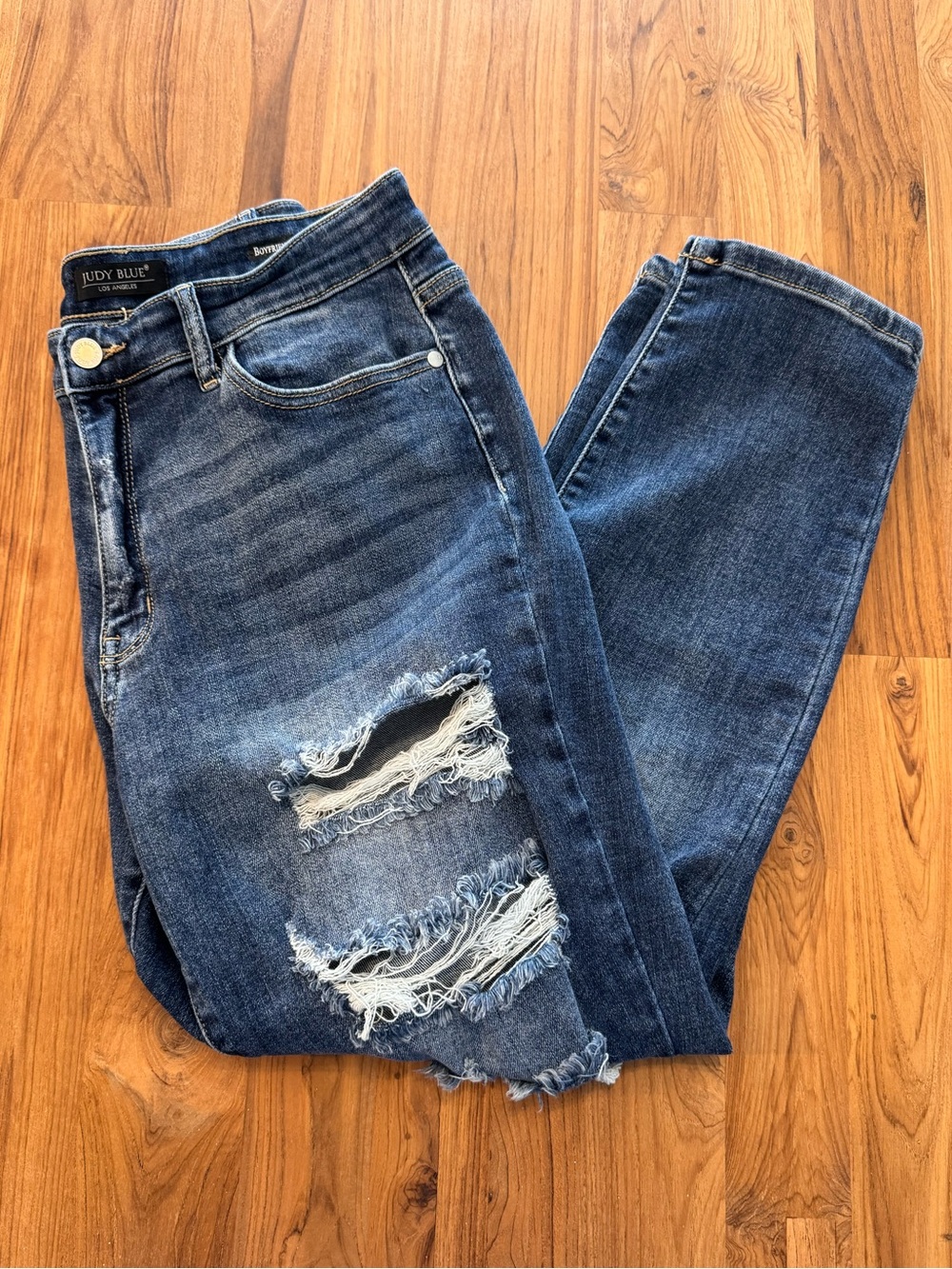 Judy Blue Boyfriend Fit Jeans Women’s 30 Destroyed Distressed